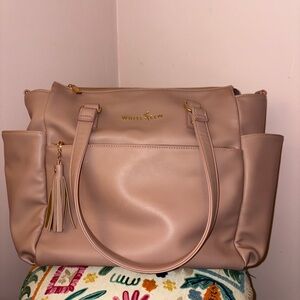 White Elm Women's Blush Laptop GEMINI CONVERTIBLE BACKPACK DUSTY ROSE